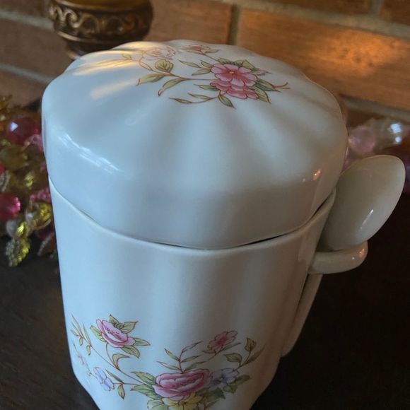 FTDA tea container w spoon and cover A12 - Picture 9 of 10